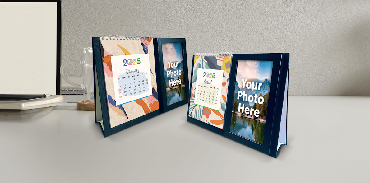 Desk Calendar with Photo Frame | VistaPrint